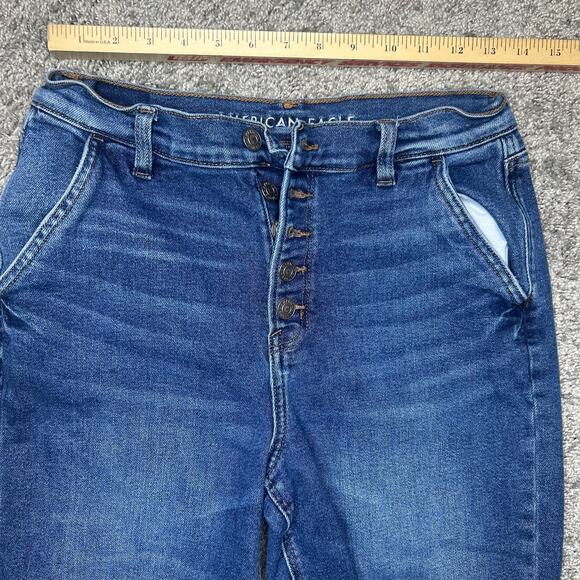 American Eagle Women's Size 4 Button Fly Mom Jean Stretch - Picture 4 of 6
